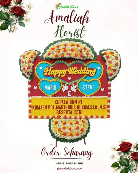 Papan Bunga Pernikahan Satimpo